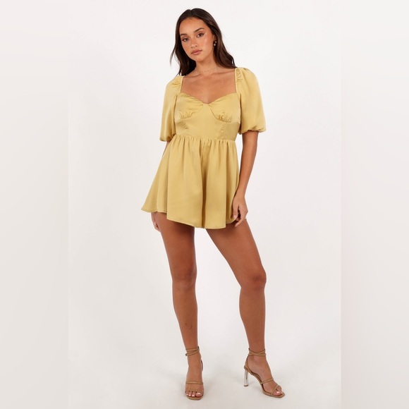 PETAL & PUP BILLIE ROMPER - HONEYSUCKLE YELLOW SIZE 8 B1977 - Picture 1 of 7